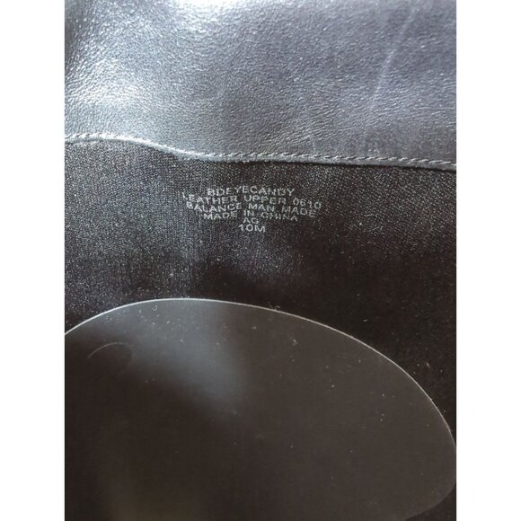 Bandolino Boots Womens size 10 Tall Black Cuffed Pirate Leather Fold Over Knee - Picture 9 of 13